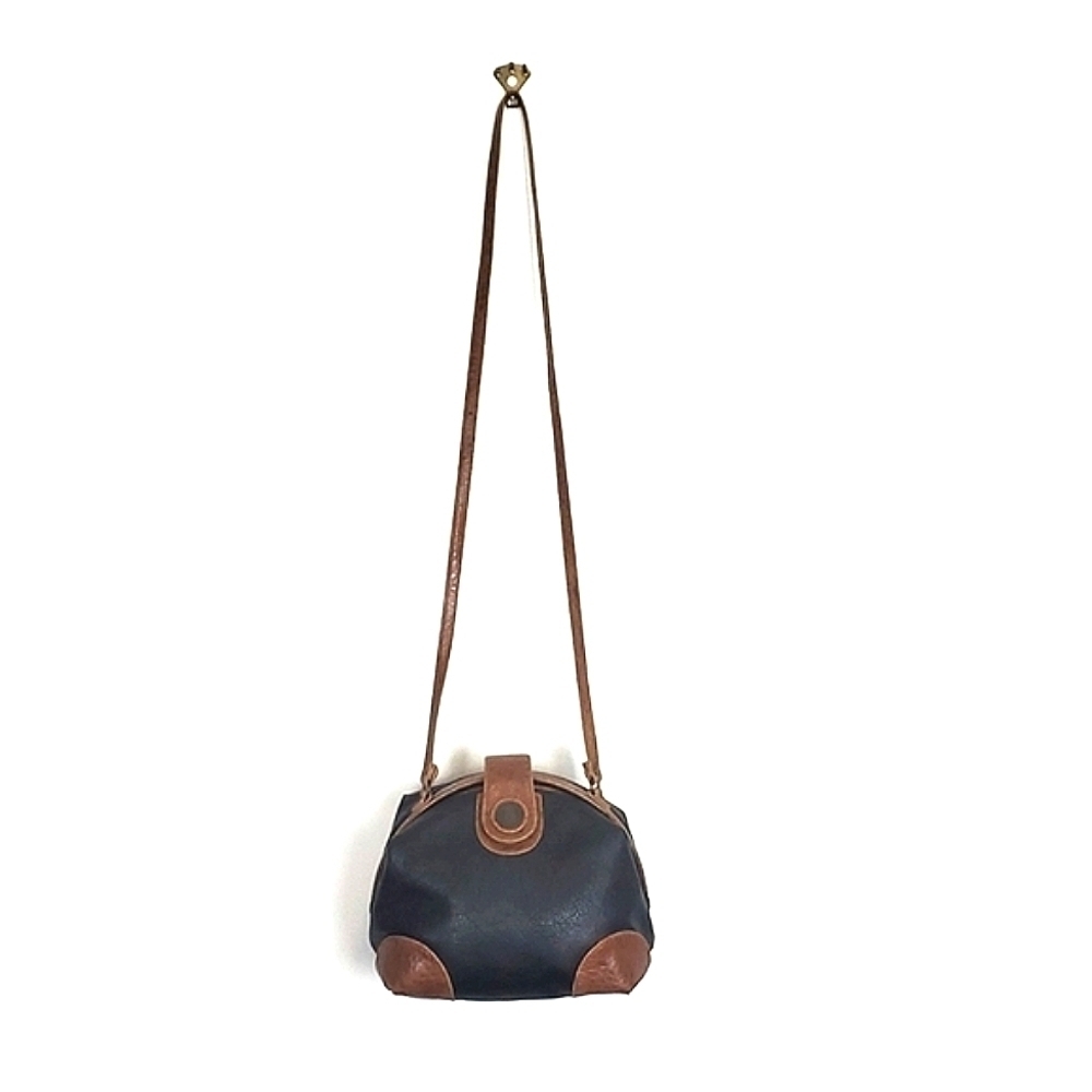 Vintage Capezio‎ Leather Kisslock Crossbody Bag